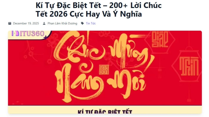 Tết Bính Ngọ 2026: Top kí tự đặc biệt may mắn cho năm mới