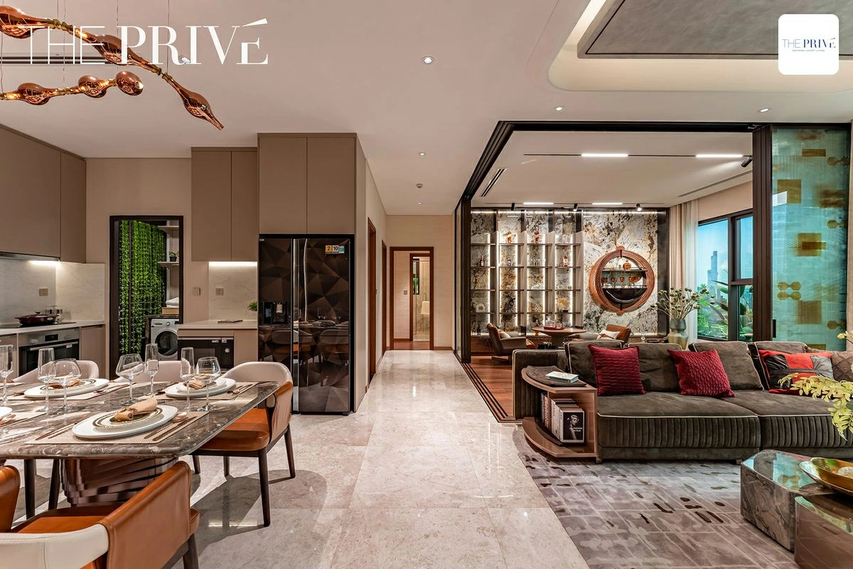 Phối cảnh căn hộ 3PN Prive Quận 2.