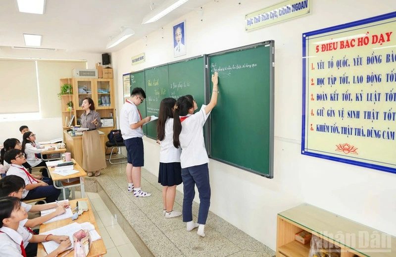 Secondary school students. (Illustrative photo: DAI THANG)