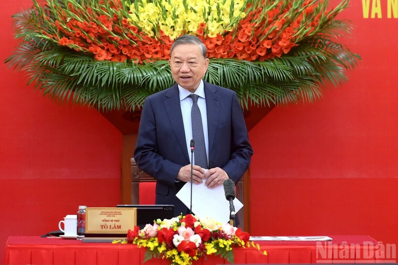 Party General Secretary To Lam outlines guidance for science, technology, digital transformation development for 2026. (Photo: nhandan.vn)