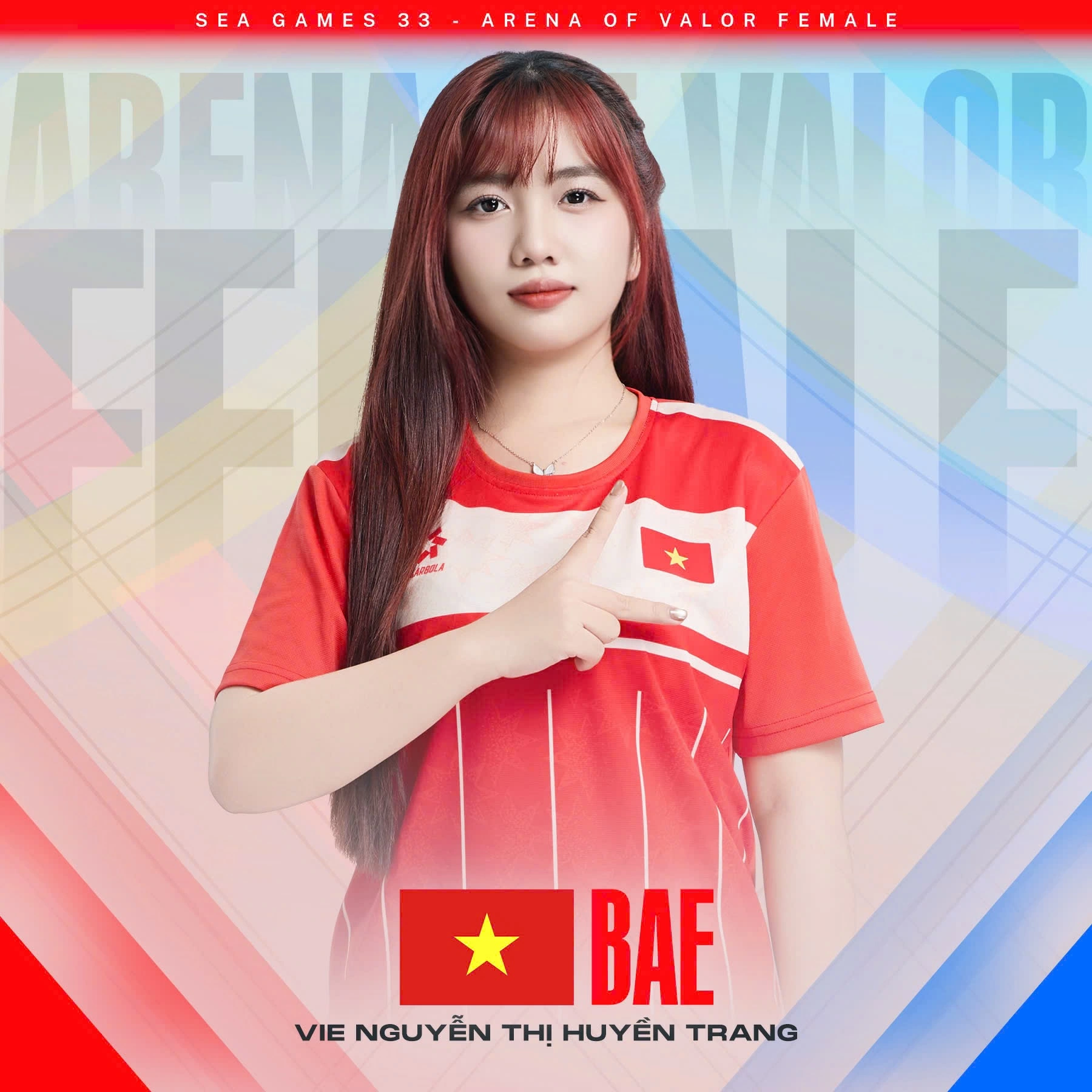 Portrait of female player Nguyen Thi Huyen Trang. Photo courtesy of the subject

