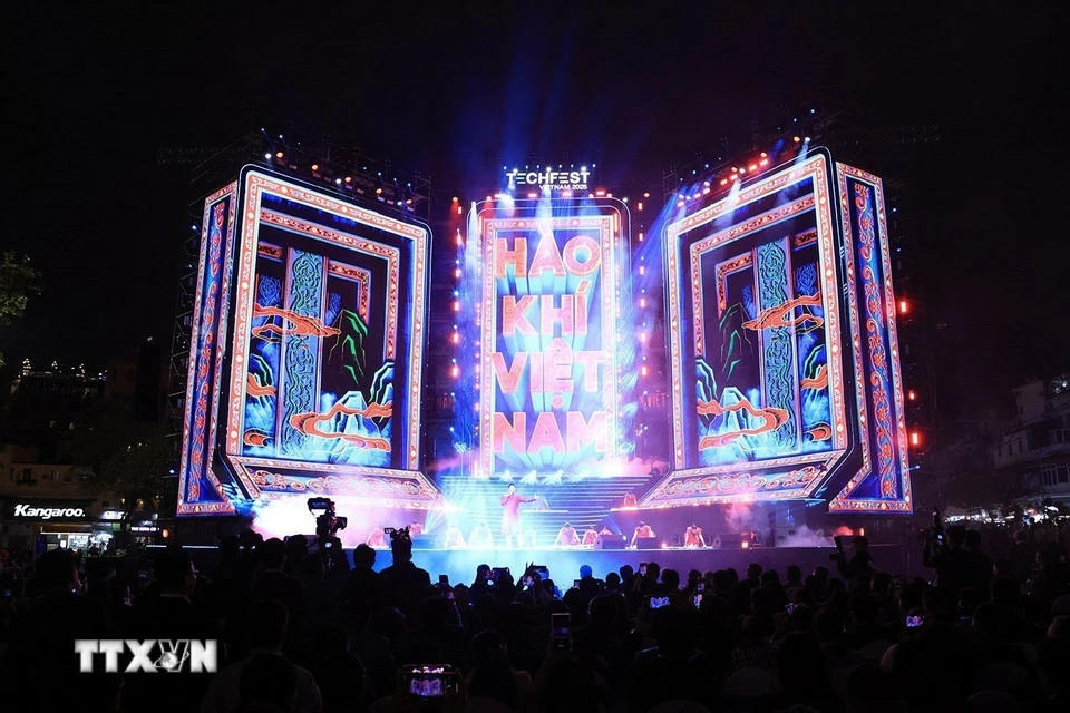 Quang cảnh lễ khai mạc Techfest Việt Nam 2025. Ảnh: TTXVN