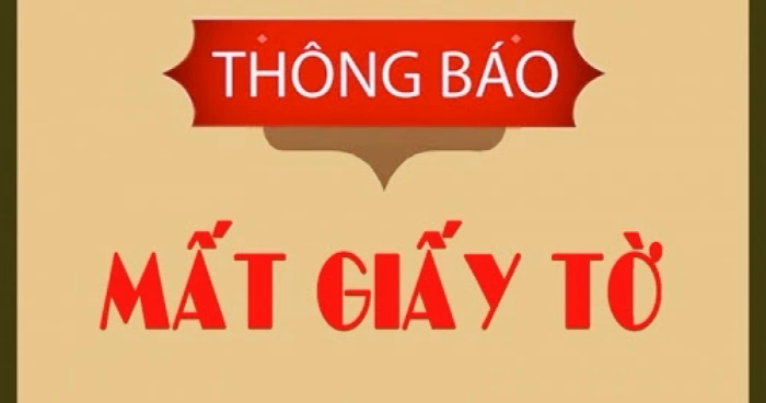 Mất giấy tờ