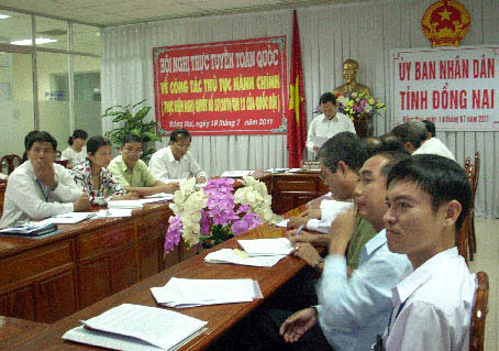 Hội nghị trực tuyến về công tác cải cách thủ tục hành chính &lt;br&gt;* Đồng Nai cải cách tốt thủ tục hành chính