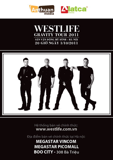 Thông tin về đêm diễn Westlife - "Gravity tour" tại Hà Nội vừa được nhà sản xuất phía Việt Nam công bố. Ảnh: An Thuận.