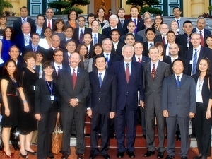 State President Truong Tan Sang receives a delegation from the US-ASEAN Business Council (USABC). 