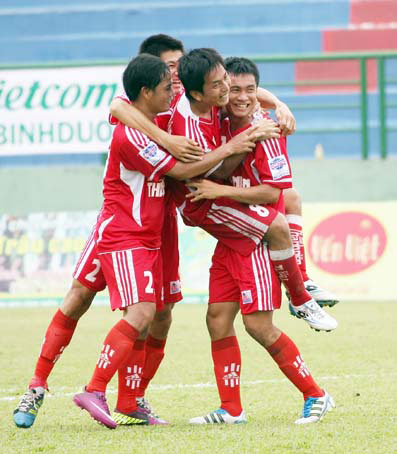 Với 2 trận toàn thắng, U.21 ĐN sớm hoàn thành mục tiêu vào bán kết. Ảnh: H. Anh