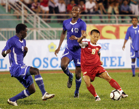 Trở lại sau chấn thương, Thành Lương cũng được HLV Goetz cho ra sân ở hiệp hai. Ảnh: An Nhơn.  