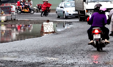 Biển báo bằng thùng xốp !