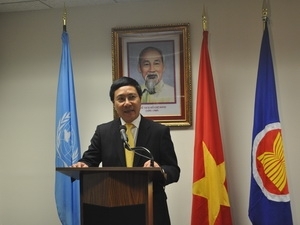 Foreign Minister Pham Binh Minh speaks at the innauguration ceremony (Source: VNA)