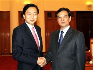 PM Nguyen Tan Dung received former Japanese PM Yukio Hatoyama (Source: VNA)