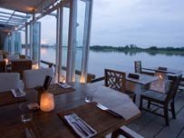 Riverside The Deck restaurant is a romantic place to get away from exciting Ho Chi Minh City.