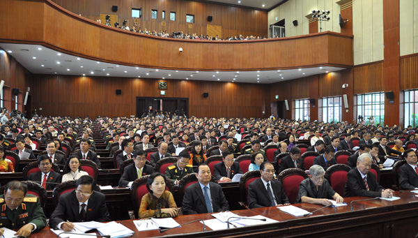 NA deputies of Hai Duong, Khanh Hoa, Lam Dong và Ben Tre meet in group (Source: VNA)