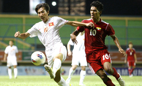 U.23 Việt Nam chơi trên cơ nhưng vẫn không thể thắng.            Ảnh: T.L