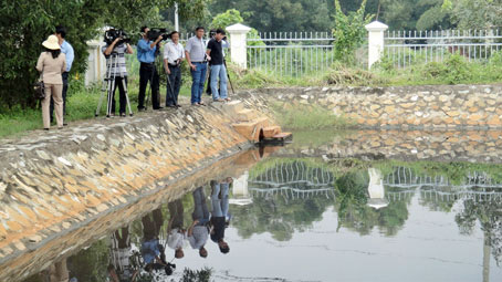 Khu vực xử lý nước thải tại Công ty cổ phần dịch vụ Sonadezi. Ảnh: Đ.D