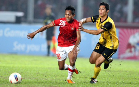 Chủ nhà Indonesia có bàn thắng từ rất sớm. 