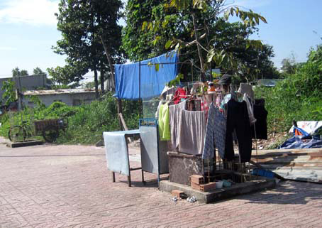 Quần áo…  “che mát” cây xanh!