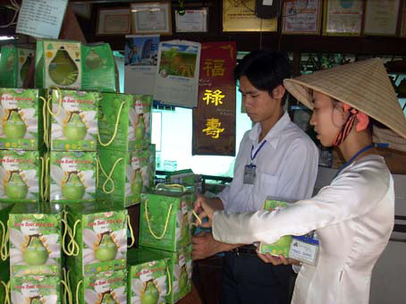 Rượu bưởi Năm Huệ cung cấp khoảng 10 ngàn lít ra thị trường Tết 2012