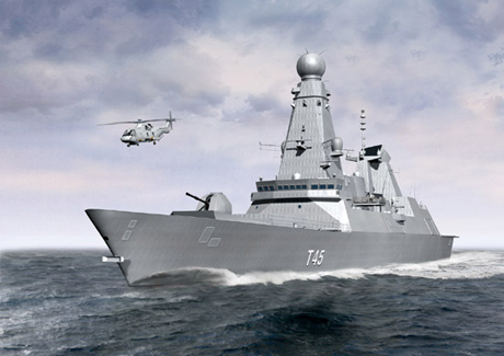 Tàu khu trục HMS Daring của hải quân Anh.