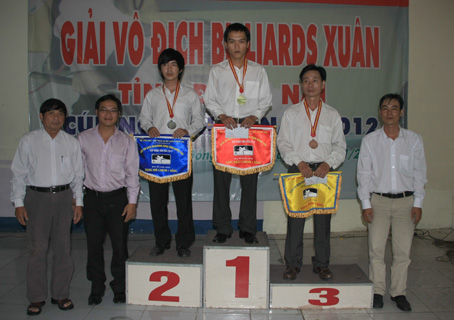 Giải vô địch Billiards Xuân tỉnh Đồng Nai 2012: Trần Đình Thế Vũ, Nguyễn Kim Long vô địch