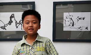 Child painter stuns art lovers
