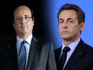 Hai ứng viên Tổng thống Pháp, Francois Hollande và Nocolas Sarkozy (Nguồn: France24)