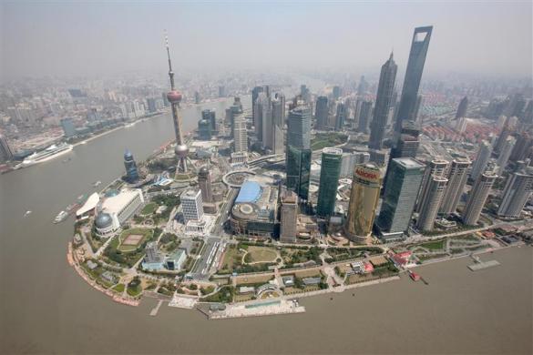 The Shanghai World Financial Center is third. Height: 1,614 ft. 