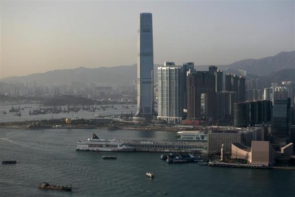 Hong Kong's International Commerce Center is fourth. Height: 1,588 ft. 