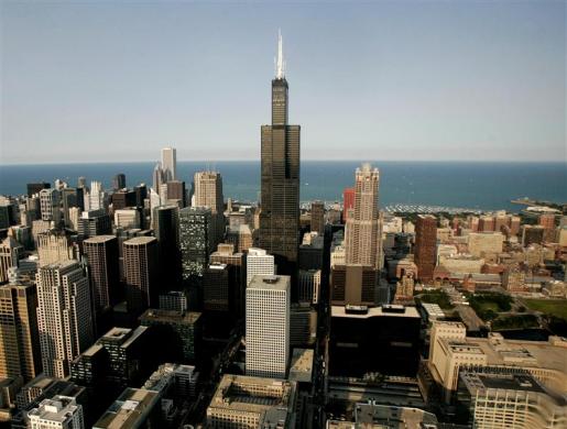 Chicago's Willis Tower, formerly the Sears Tower, is the eighth tallest. Height: 1,451 ft. 