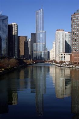 Chicago's Trump International Hotel and Tower is the twelfth tallest. Height: 1,326 ft. 