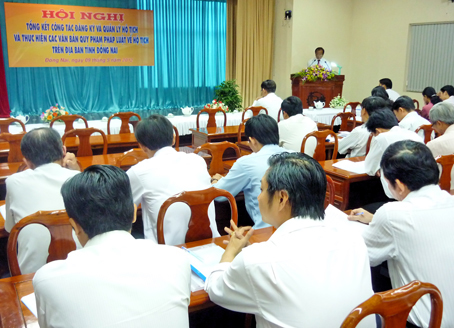 Hội nghị về công tác hộ tịch được UBND tỉnh tổ chức ngày 8-5.