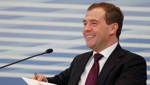 Thủ tướng Nga Dmitry Medvedev.