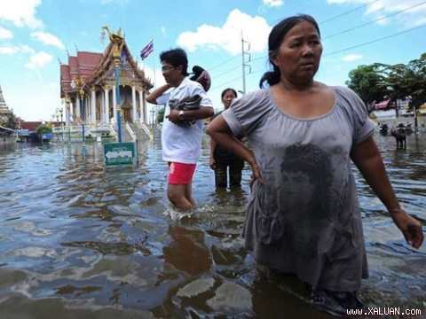 Cảnh lũ lụt ở Thái Lan