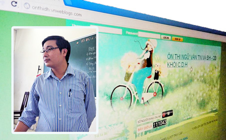 Một sân chơi văn học online của thầy Phan Danh Hiếu, giáo viên Trường THPT Bùi Thị Xuân.  Ảnh: Đ.PHONG