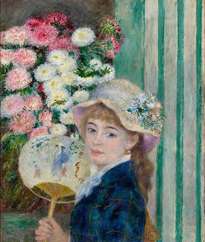 Girl With a Fan, c1879, by Pierre-Auguste Renoir