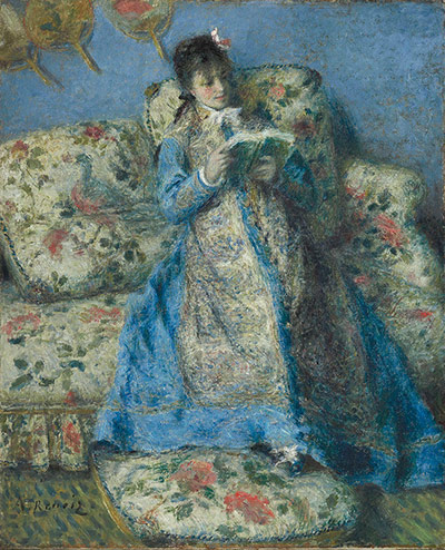 Portrait of Madame Monet (Madame Claude Monet Reading), c1874, by Pierre-Auguste Renoir