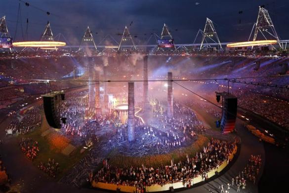 A general view of the opening ceremony of the London 2012 Olympic Games.