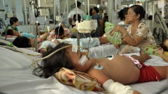 Children with dengue being treated at the Pediatrics Hospital 1 in HCMC