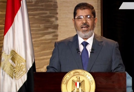 Tổng thống Ai Cập Mohamed Morsi phát biểu tại phiên khai mạc