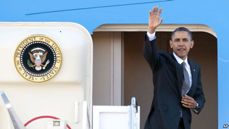 Tổng thống Mỹ Barack Obama bắt đầu công du châu Á