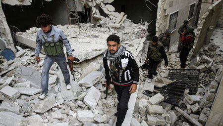 Phe nổi dậy Syria đang ngày càng nhận được nhiều hỗ trợ của các nước phương Tây.