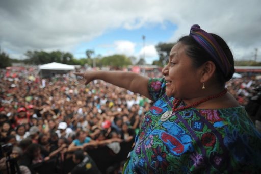 Bà Rigoberta Menchu từng được giải Nobel Hòa bình năm 1992 (Nguồn: AFP)