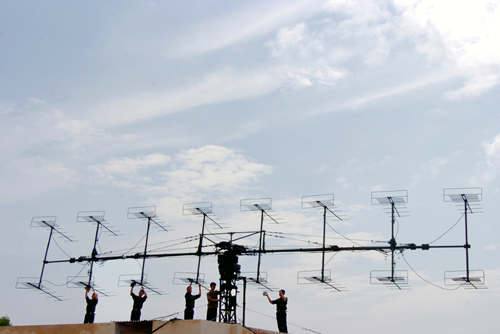 Sau giờ huấn luyện ở Trạm Ra-đa 35, Sư đoàn 361. Ảnh Vũ Quang Thái