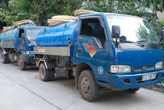 Trucks caught dumping waste in residential area
