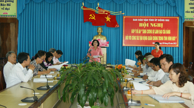 Đóng góp Đề án &quot;Tăng cường sự lãnh đạo của Đảng đối với công tác vận động quần chúng&quot;