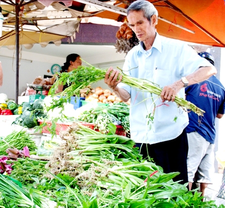 Một số loại rau an lá tăng giá. Ảnh: B. Nguyên