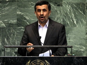 Tổng thống Iran Mahmoud Ahmedinejad trong một lần phát biểu tại LHQ