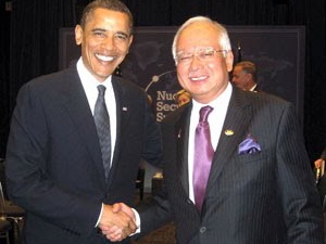 Tổng thống Mỹ Barack Obama và Thủ tướng Malaysia Najib Tun Razak .