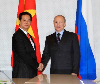 Thủ tướng Nguyễn Tấn Dũng hội kiến Tổng thống Nga Vladimir Putin