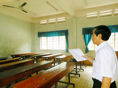 Kiểm tra cơ sở vật chất phục vụ kỳ thi tốt nghiệp